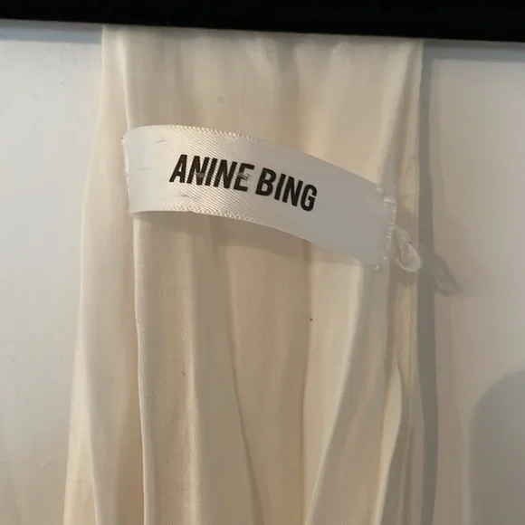 Anine Bing 100% Silk White Mini Dress - Picture 4 of 7